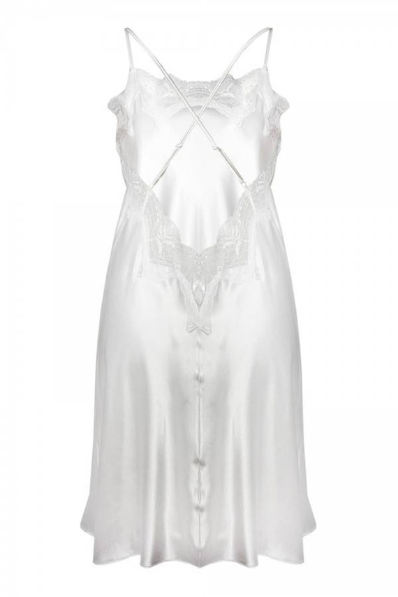 Gloria Halka satynowa koszulka damska DKaren - jasny ecru