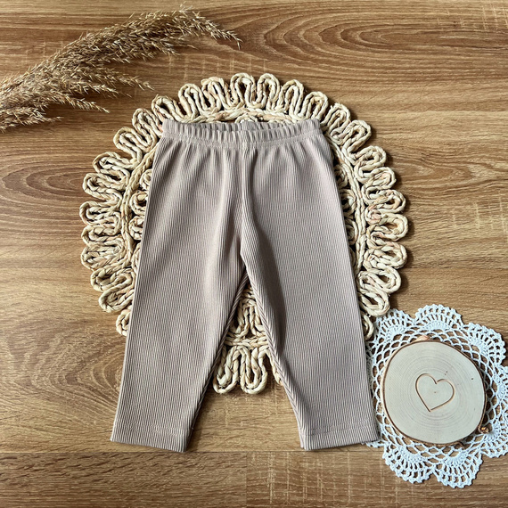 SL13238 Legginsy dziewczęce prążek Mamatti