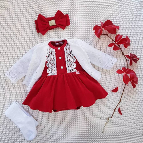 M174R Merry Cherry Sukienko-body Marija - czerwony