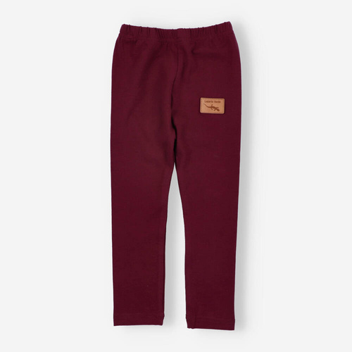 KAR-0041/BOR Legginsy dziewczęce Lagarto Verde bordowy