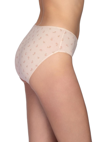 Figi L-122 BI-71 Lama Bawełniane Figi Bikini 3-Pak Kwiatowy Komfort