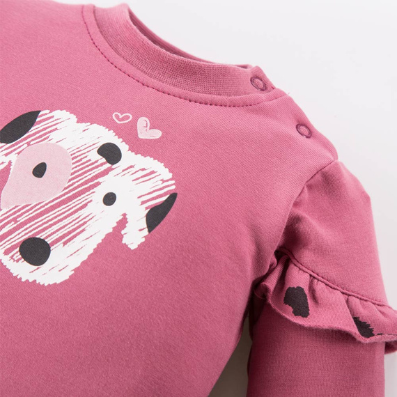 Dogs & Spots Bluza dziewczęca Eevi - jagodowa