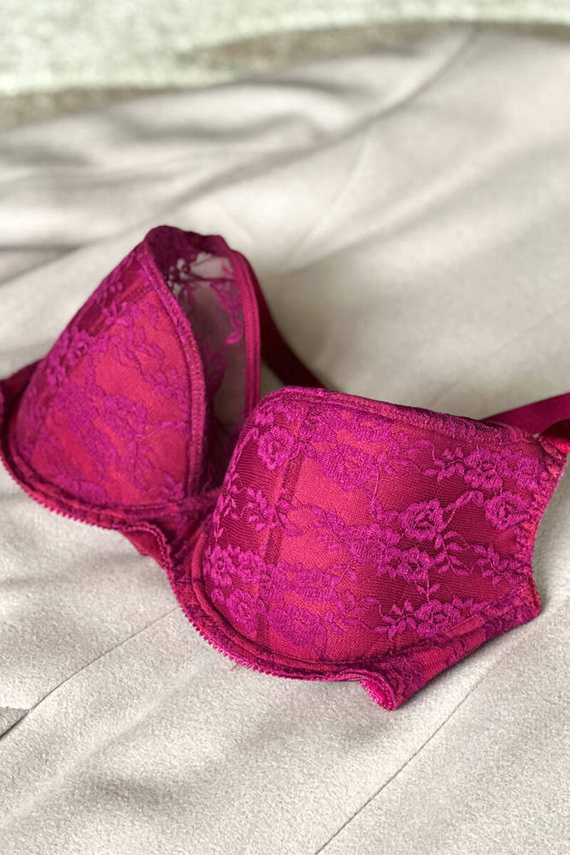 0106 Allison Biustonosz półusztywniany Kostar- bordowy