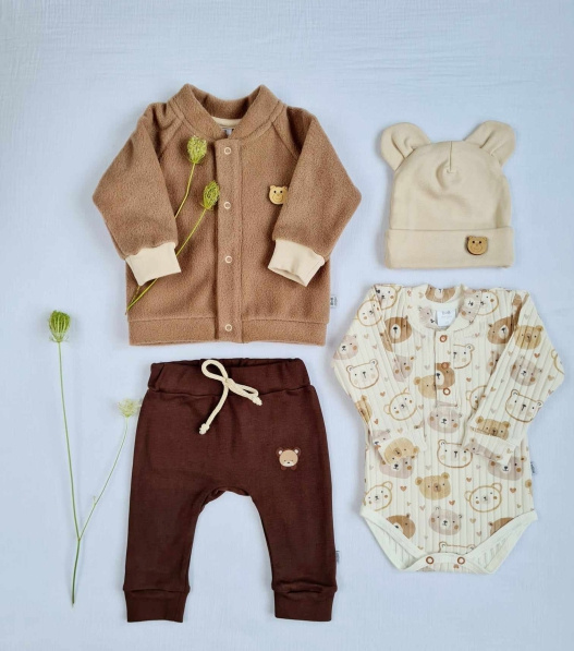 3717P Teddy Bluza polarowa Marija - brązowy