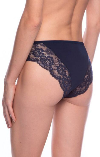  L-1553 BI A'2 Figi Damskie Lama - granatowy-liście