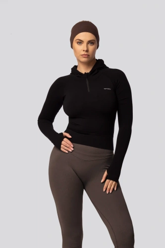 Legginsy push-up Spaio PRO modelujące kryjące wysoki stan chocolate