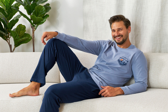 7139 Piżama Męska Doctor Nap - sky blue