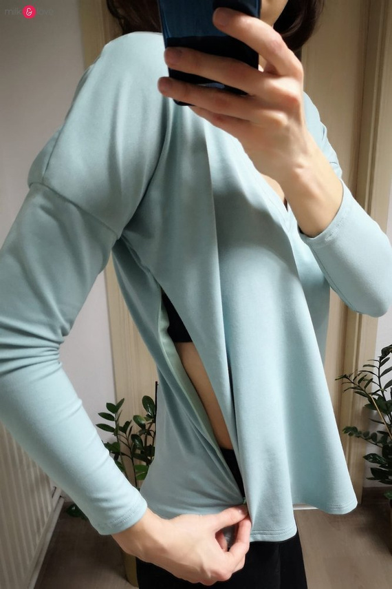 Two Ways bluzka ciążowa i do karmienia dwustronna  Milk&Love miętowy