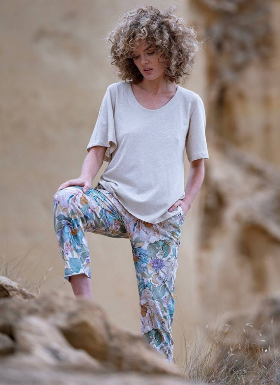 269 Piżama damska Cana - beżowy melanż