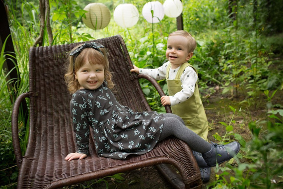 Sukienka "Stay Green" PINOKIO - grafit druk