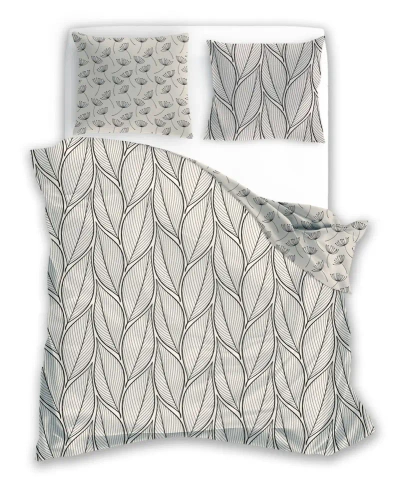 Pure 04 Pościel bawełniana liście dmuchawce Faro beżowy