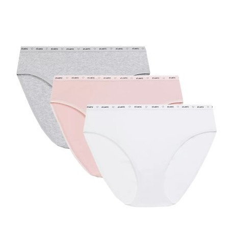 3CLP-010 High Sport Leg Figi damskie Atlantic - biały-szary- różowy