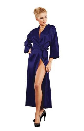 Podomka 130 Satynowy Szlafrok Damski DKaren - granat