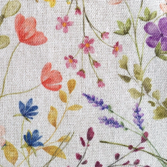 Obrus plamoodporny ANNA Eurofirany biało-fioletowy kwiaty