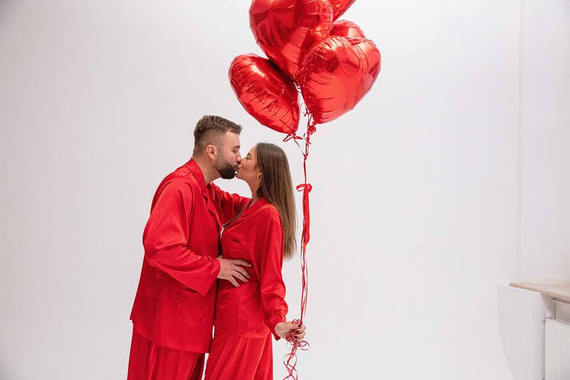 Lukas Piżama Męska Satyna - czerwony