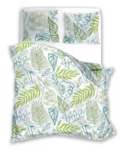 Harmony 13 Pościel z mikrofibry liście Faro zielony