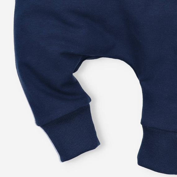 ABN-4518/GRASpodnie dresowe z bawełny organicznej Nini granatowy 