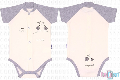 Body rozpinane krótki rękaw "BIKE" niebieski Terjan