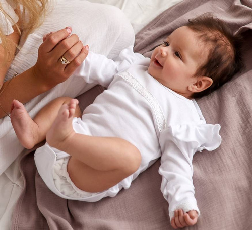 0305BPG "Paris Girl" Body z długim rękawem Makoma biały