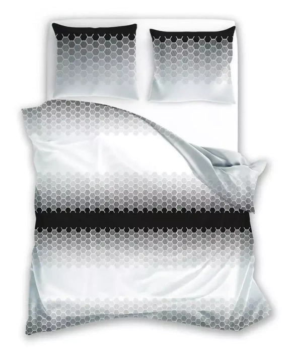 Glamour 018 Pościel bawełniana geometria Faro szary