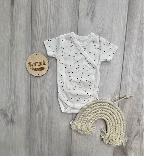 Mamatti BK16225 Body Kopertowe Niemowlęce Krótki Rękaw Gwiazdki
