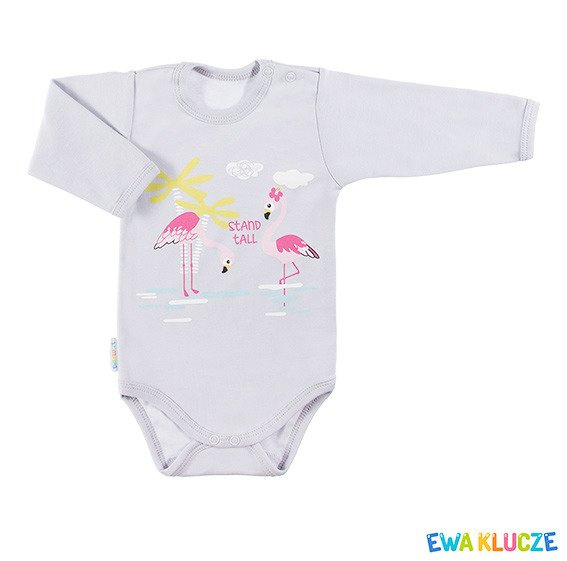 Body niemowlęce dla dziewczynki "FAMILY" Ewa Klucze szare