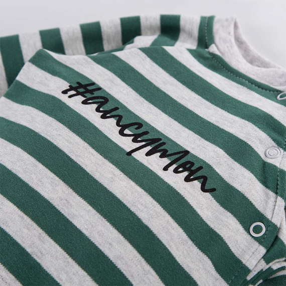 Ancymon Bluzka niemowlęca 2-pak Eevi - szary/zielony