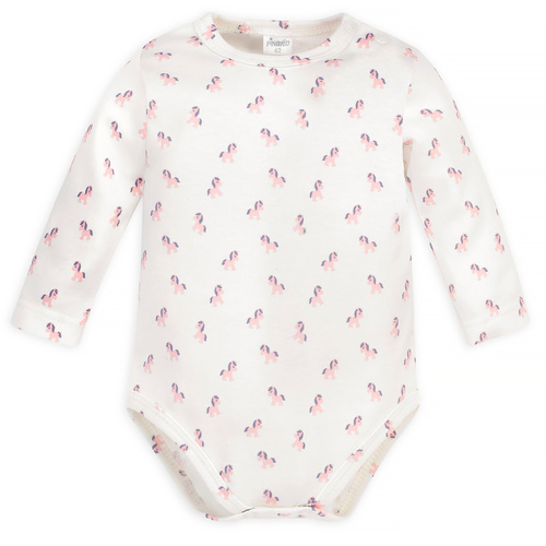 Lovely Day Body z długim rękawem Pinokio - ecru koniki