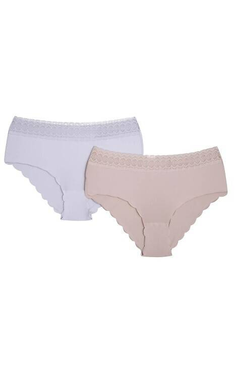 42826 Polly 2 Figi damskie 2-pak Henderson- fioletowy-beżowy