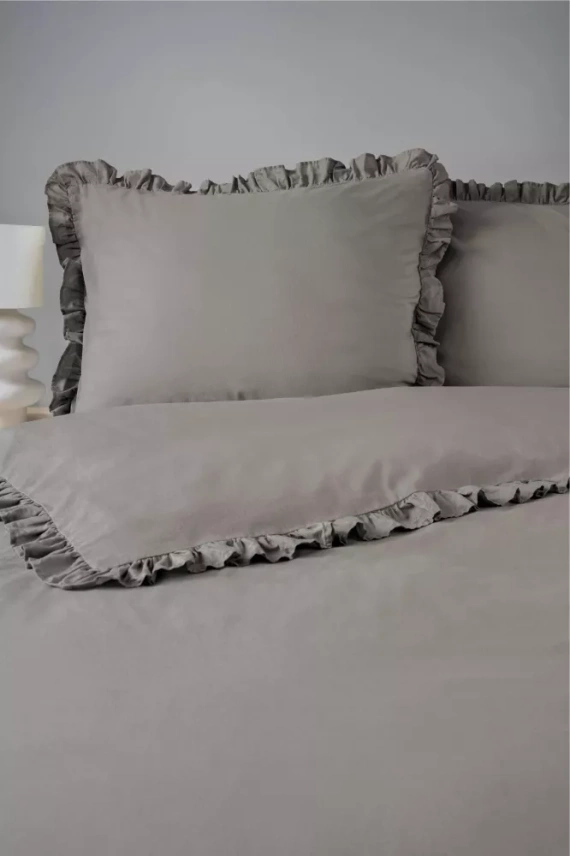 Pure 23 Pościel bawełniana jednobarwna Detexpol szary ciemny