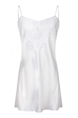 Doreen Halka satynowa koszulka damska DKaren - biały