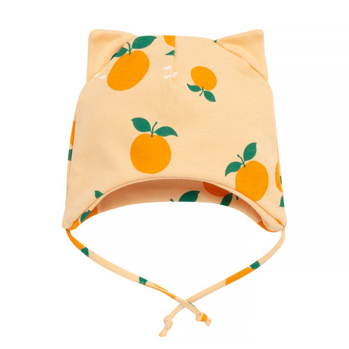 Fruit & Sun Czapka niemowlęca wiązana Pinokio - pomarańczowy