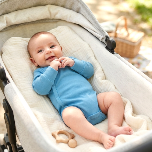 NINI ABN-3965 niebieskie Body Kopertowe Niemowlęce 100% Bawełna Organiczna