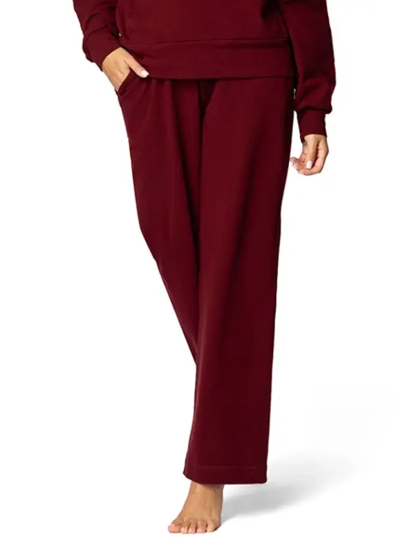 DK-K-B8 Spodnie dresowe Dkaren - bordowy