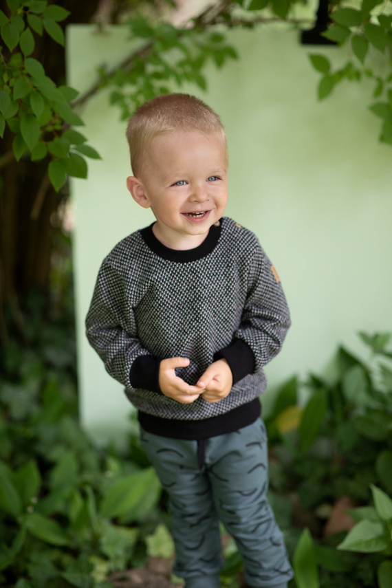 Le Tigre Sweter dla chłopca Pinokio - czarny