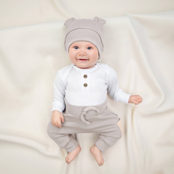 163546 Body z długim rękawem "Magia Świąt" Nicol - biały