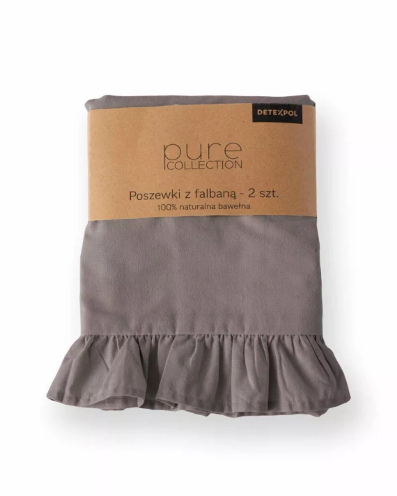 Pure 23 Pościel bawełniana jednobarwna Detexpol szary ciemny
