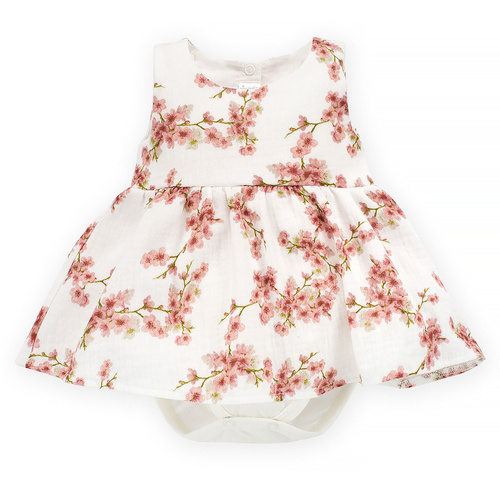 Summer Mood Sukienko-body na ramiączkach Pinokio - ecru kwiaty 