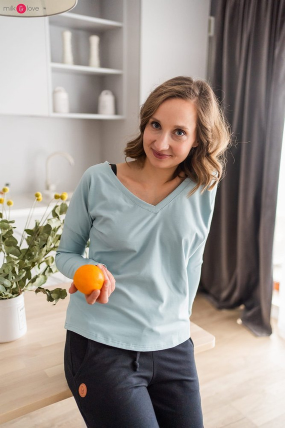 Two Ways bluzka ciążowa i do karmienia dwustronna  Milk&Love miętowy