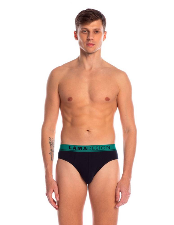 M-1003 SD Slipy męskie Lama  zielony/granatowy