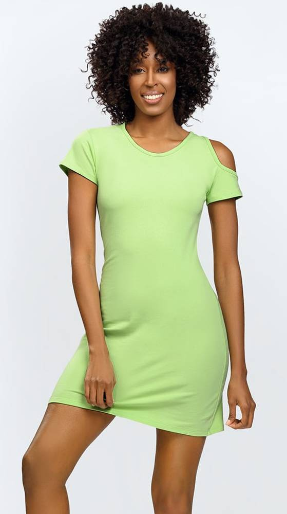 Esi Sukienka bawełniana DKaren - jasnozielony