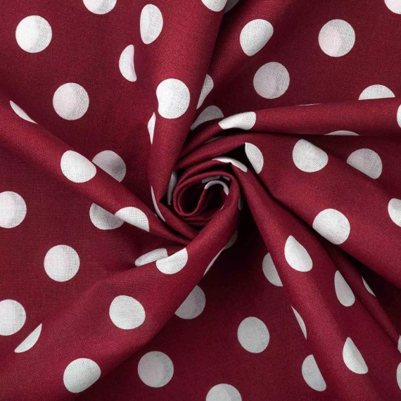 1A Xmass Pościel świąteczna bawełniana Spod Igły i Nitki – kratka czerwona groszki, komplet z zamkiem, 100% bawełna