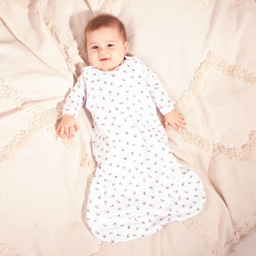 Śpiworek niemowlęcy Nicol 220043 100% bawełna kwiaty 0–9 mies.