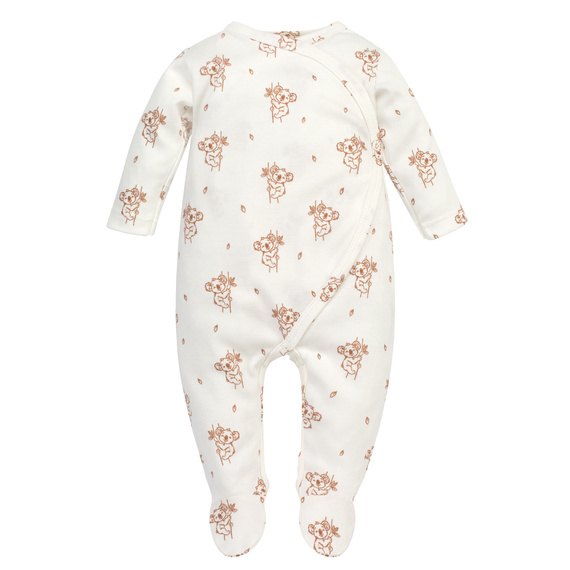 Lovely Day Pajac niemowlęcy wiązany Pinokio - ecru koala