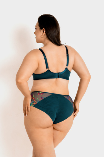 19233 Illusion Soft Mediolano – biustonosz miękki z kolorowym haftem, siateczka transparentna