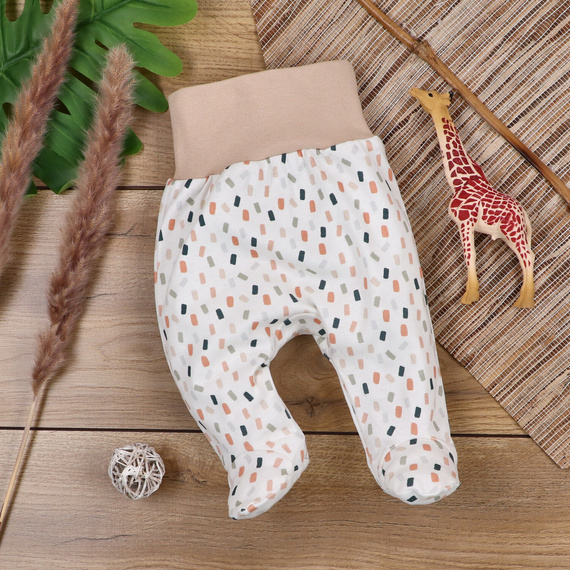 ABN-5331/KRE Półśpiochy z bawełny organicznej Nini kremowy 