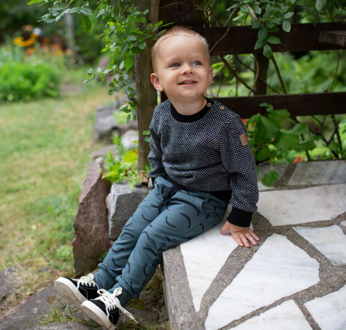 Le Tigre Sweter dla chłopca Pinokio - czarny