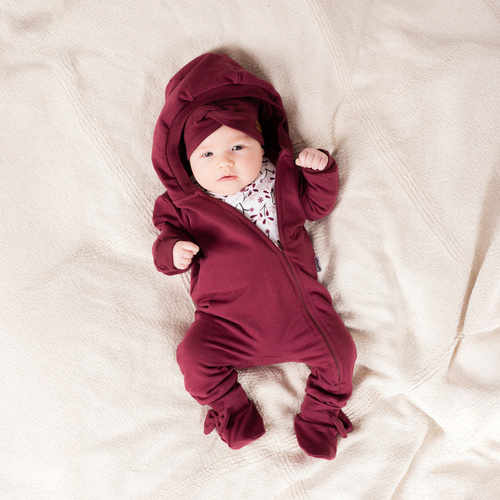 217267 Alisa Butki dresowe Nicol – burgund z kokardką