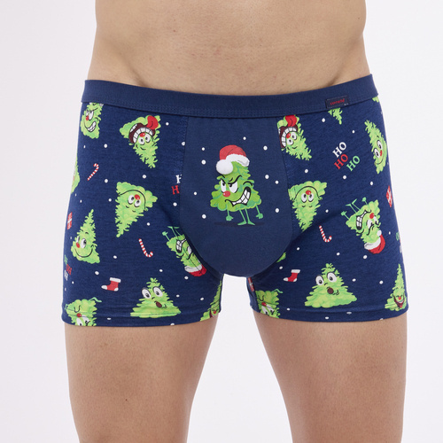 007/73 Angry Bokserki męskie świąteczne Cornette - granatowy