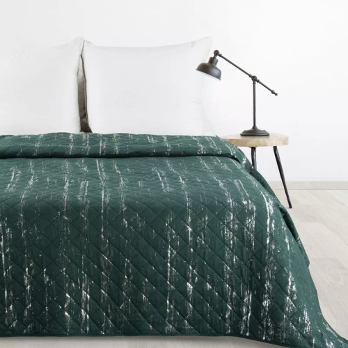 Blink 1 narzuta dekoracyjna Design91 ciemny zielony/srebrny